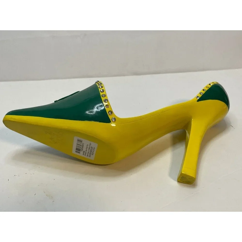 NCAA Oregon Ducks Shoe Wine Bottle Holder ceramic high heel UofO